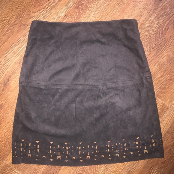 Dresses & Skirts - Black suede skirt